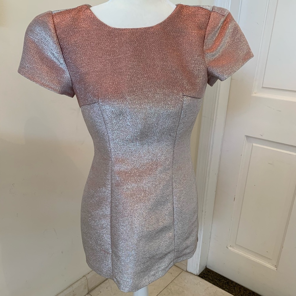 NWT Express Rose Gold party open back dress  2P